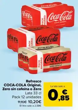 Carrefour Market Coca-Cola Original, Zero sin cafeína o Zero oferta