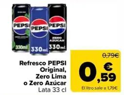 Carrefour Market Refresco PEPSI Original, Zero Lima o Zero Azúcar oferta