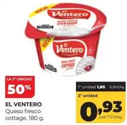 Alimerka El Ventero Queso fresco cottage oferta