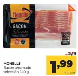 Alimerka Monells bacon ahumado selección oferta
