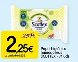 Dialprix Scottex papel higiénico húmedo kids oferta