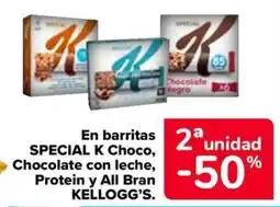Carrefour Market Kellogg's Special K Choco Chocolate con leche Protein y All Bran oferta