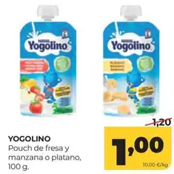 Alimerka Yogolino pouch de fresa y manzana o platano oferta