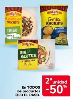 Carrefour Market Old El Paso tortillas wraps trigo oferta
