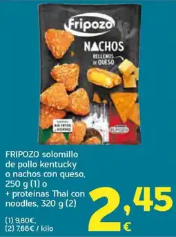 HiperDino Fripozo nachos rellenos de queso oferta