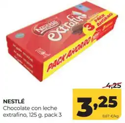 Alimerka Nestlé chocolate con leche extrafino oferta