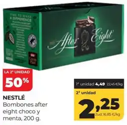 Alimerka Nestlé bombones after eight choco y menta oferta