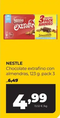 Alimerka Nestle chocolate extrafino con almendras oferta