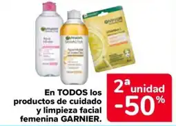 Carrefour Market Garnier productos de cuidado y limpieza facial femenina oferta