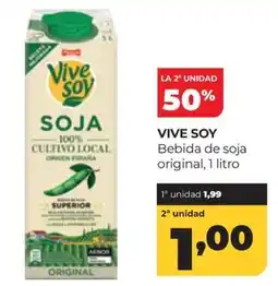 Alimerka Vive soy bebida de soja original oferta
