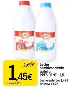 Dialprix Président leche semidesnatada oferta