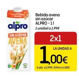 Dialprix alpro bebida avena sin azucar oferta