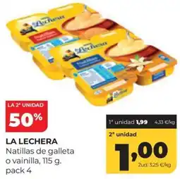 Alimerka La Lechera natillas de galleta o vainilla oferta