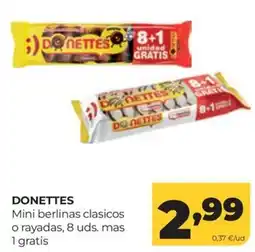 Alimerka Donettes mini berlinas clasicos o rayadas oferta