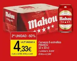 Dialprix Mahou cerveza 5 estrellas oferta