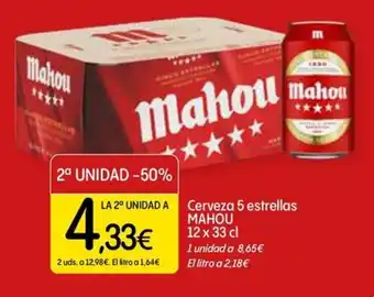 Mahou cerveza 5 estrellas