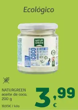 HiperDino Naturgreen aceite de coco oferta