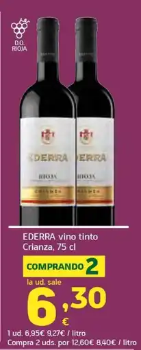 HiperDino Ederra vino tinto Crianza oferta