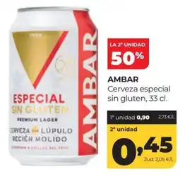 Alimerka Ambar cerveza especial sin gluten oferta