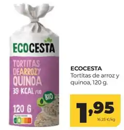Alimerka Ecocesta tortitas de arroz y quinoa oferta