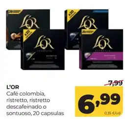 Alimerka L'OR café colombia, ristretto, ristretto descafeinado o sontuoso oferta