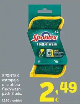 HiperDino Spontex estropajo microfibra flex&wash oferta