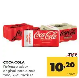 Alimerka Coca-Cola Refresco sabor original, zero o zero zero oferta