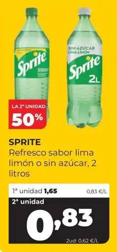 Alimerka Sprite refresco sabor lima limón o sin azúcar oferta