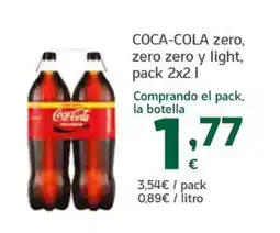 HiperDino Coca-Cola zero, zero zero y light oferta