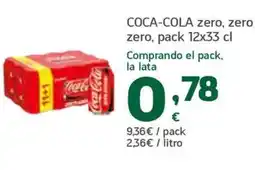 HiperDino Coca-Cola zero, zero zero oferta