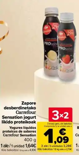 Carrefour Market Carrefour Sensation jogurt likido proteikoak oferta