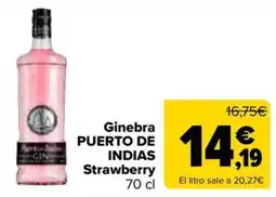 Carrefour Market Puerto de Indias Gin Strawberry oferta