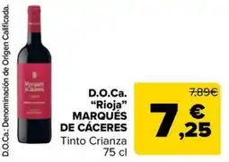 Carrefour Market Marqués de Cáceres Tinto Crianza oferta