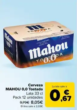 Carrefour Market Mahou 0,0 Tostada oferta
