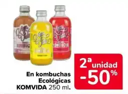 Carrefour Market Komvida en kombuchas ecologicas oferta