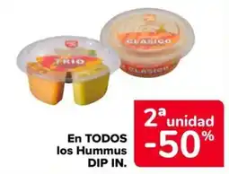 Carrefour Market Dip in en todos los hummus oferta