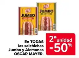 Carrefour Market Oscar Mayer Jumbo salchichas Jumbo y Alemanas oferta
