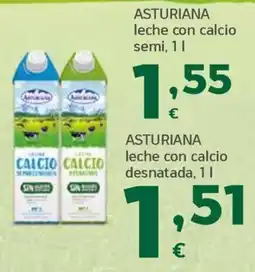 HiperDino Asturiana leche con calcio semi oferta