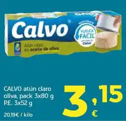 HiperDino Calvo atún claro oliva oferta