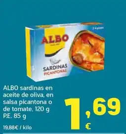 HiperDino Albo sardinas en aceite de oliva oferta