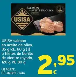 HiperDino Usisa salmón en aceite de oliva oferta