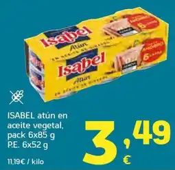 HiperDino Isabel atún en aceite vegetal oferta