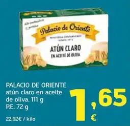 HiperDino Palacio de Oriente atún claro en aceite de oliva oferta
