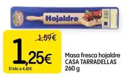 Dialprix Casa Tarradellas masa fresca hojaldre oferta