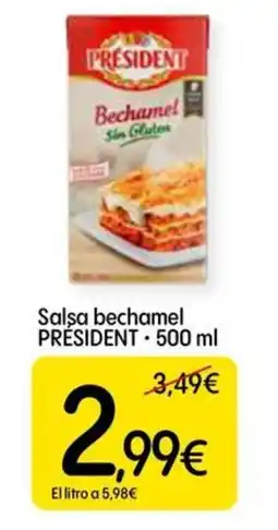 Dialprix President salsa bechamel sin gluten oferta