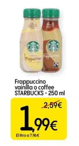 Dialprix starbucks frappuccino vainilla o coffee oferta