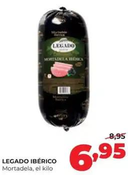 Alimerka Legado Ibérico mortadela, el kilo oferta