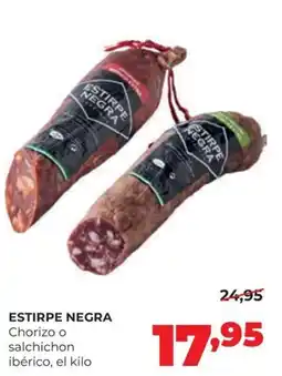 Alimerka Estirpe Negra chorizo o salchichon ibérico oferta