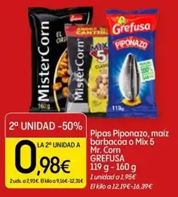Dialprix Grefusa pipas piponazo, maíz barbacoa o mix 5 mr. corn oferta