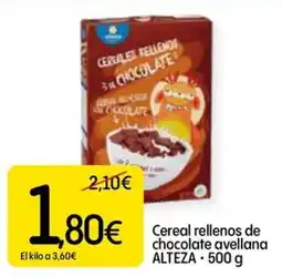 Dialprix Alteza cereal rellenos de chocolate avellana oferta